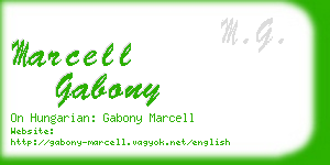 marcell gabony business card
